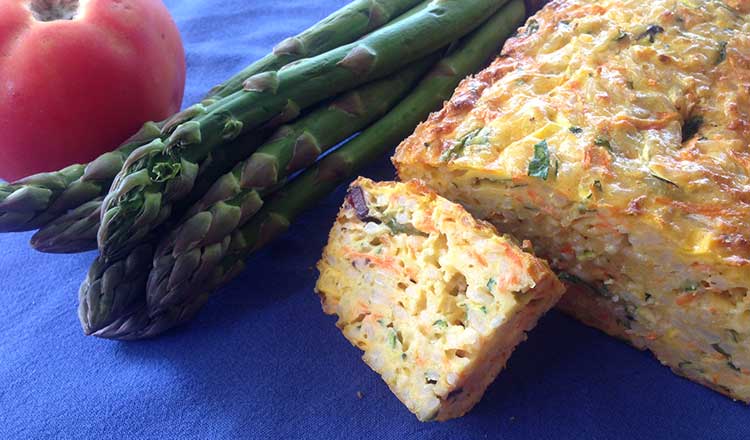 Fill Your Kids Lunchbox With Fibre: Veggie Rice Slice