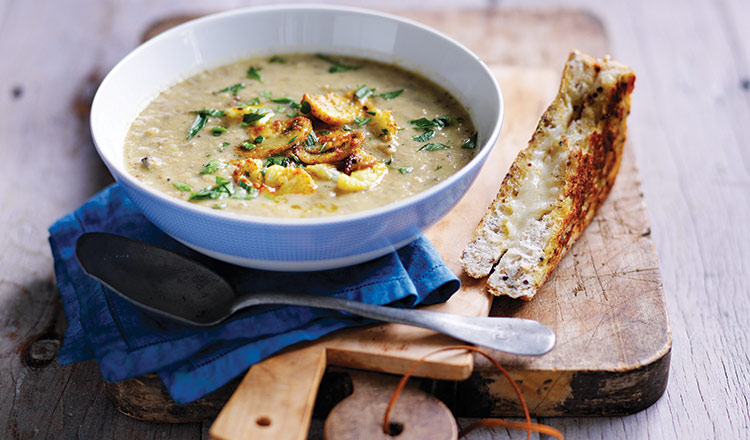 Roasted Mushroom & Cauliflower soup