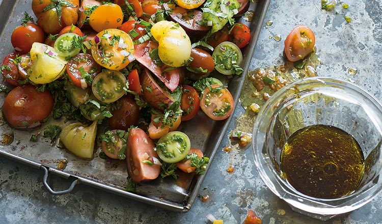 Mixed Tomato & Preserved Lemon Salad With Sweet Vinegar