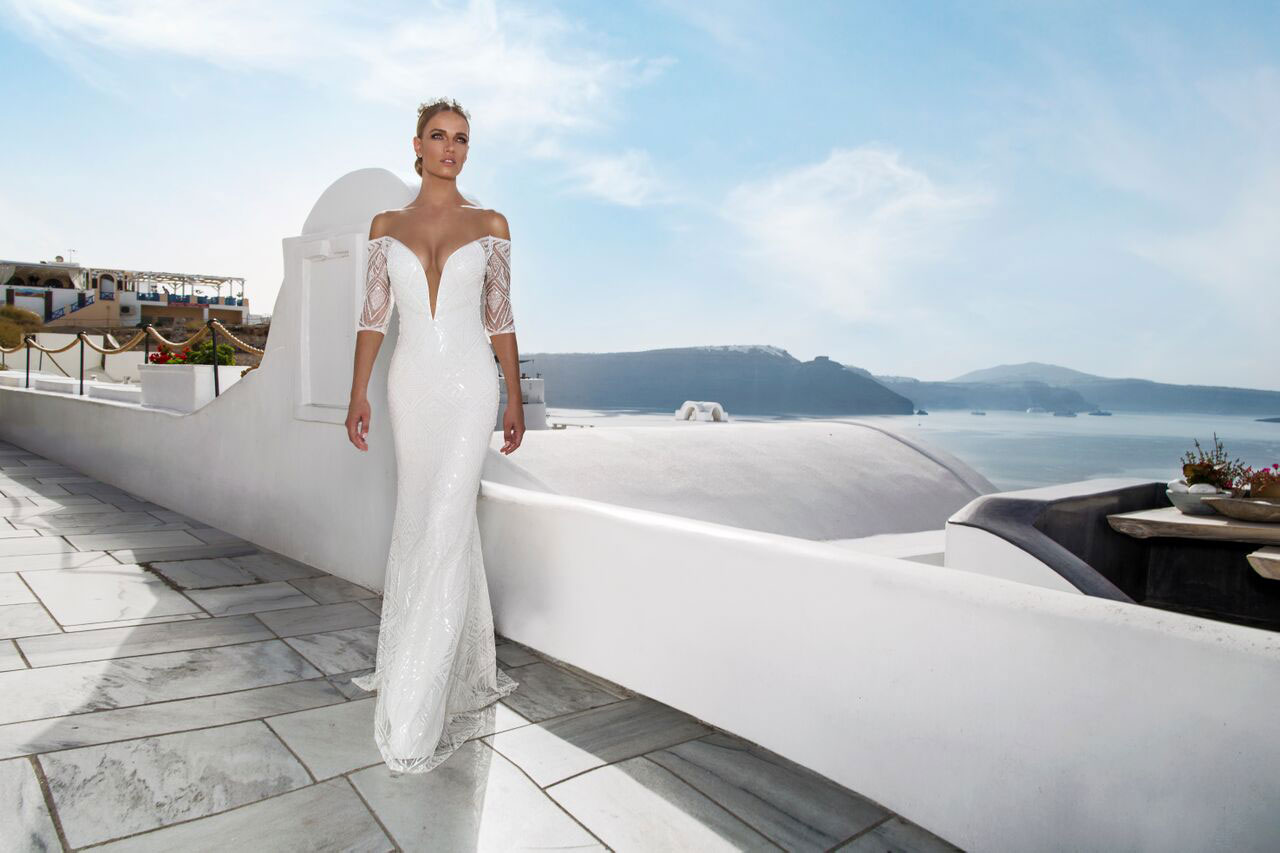Santorini Bridal Style: 7 Goddess Gowns