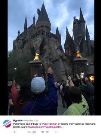 Harry Potter Fans Pay Tribute To Alan Rickman At Platform 9 3/4 Harry Potter Fans Pay Tribute To Alan Rickman At Platform 9 3/4