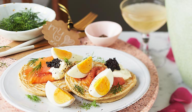 Seafood Recipe: Blinis With Egg & Smoked Salmon