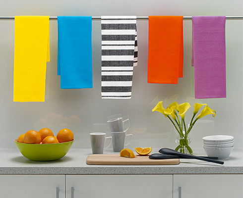 colourful tea towel set