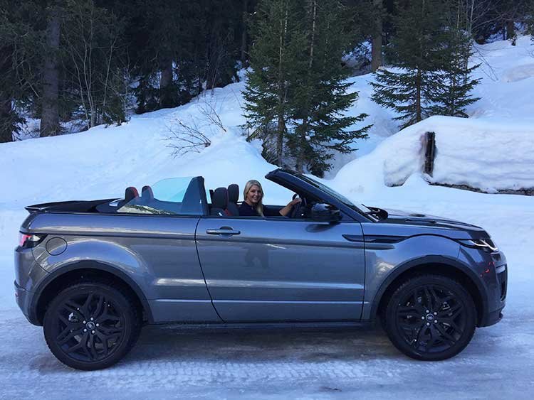 Four Days, Four Planes: Snow-capped French Alps & A Convertible Range Rover snow road 2