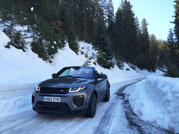 Four Days, Four Planes: Snow-capped French Alps & A Convertible Range Rover snow road