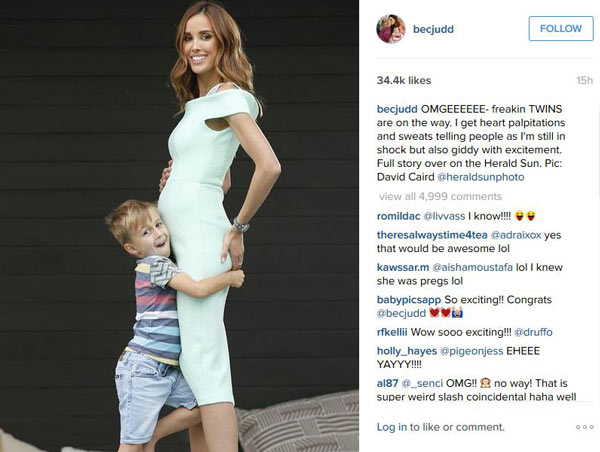 Aussie Model Rebecca Judd Is Pregnant With Twins2
