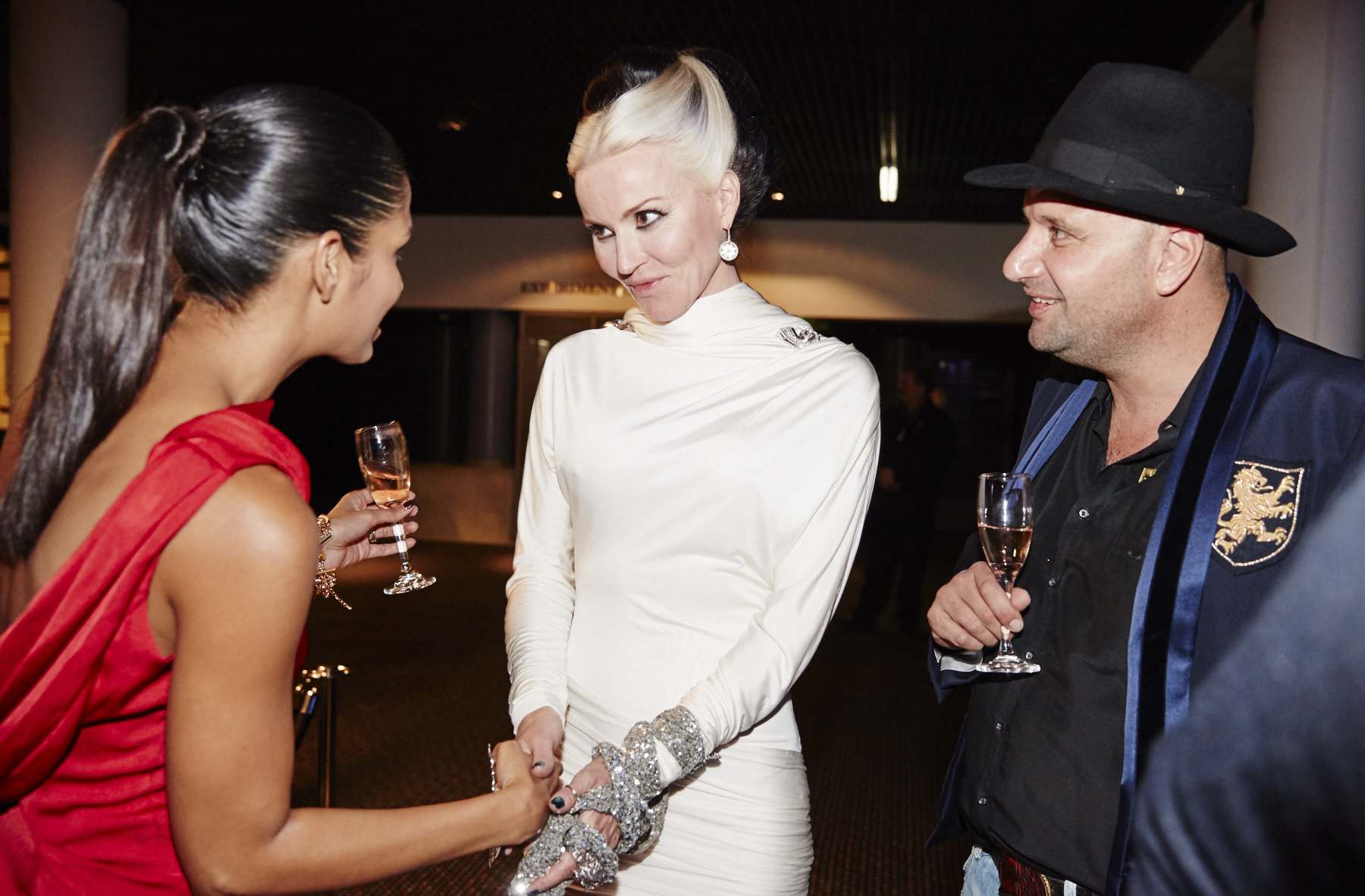 The Honourable Daphne Guinness greets guests