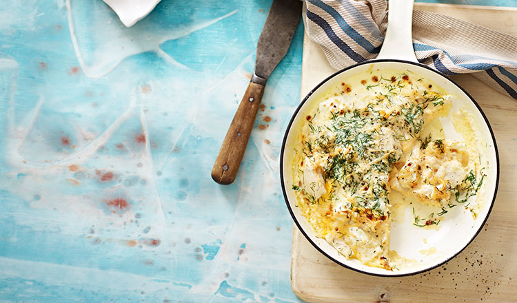 Decadent Fish Omelette With Dill, Feta & Parmesan