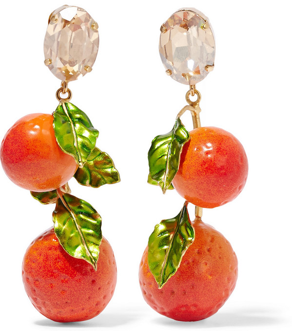 statement earrings orange
