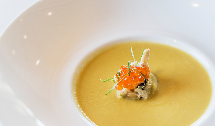 Smoked Paprika & Corn Soup With Chilli Lime Cream