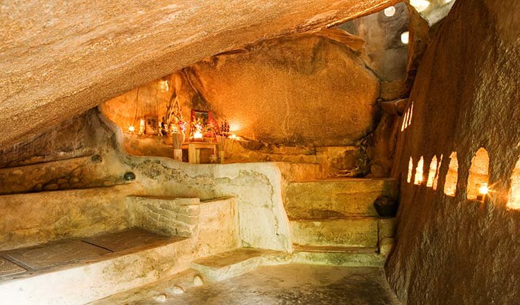 Here is the cave where a Budhist monk once lived in Kamalaya, Koh Samui