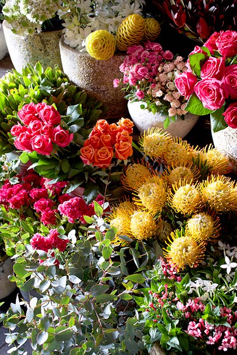 Classic flower displays at Jodie McGregor's Flower store