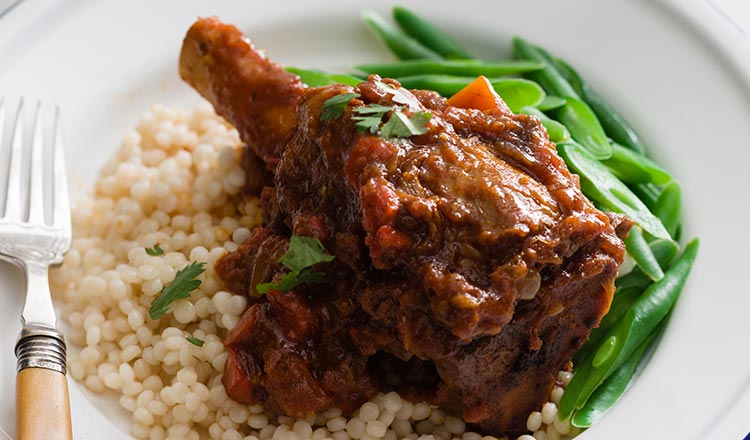 Slow Cooked Moroccan Lamb Shanks