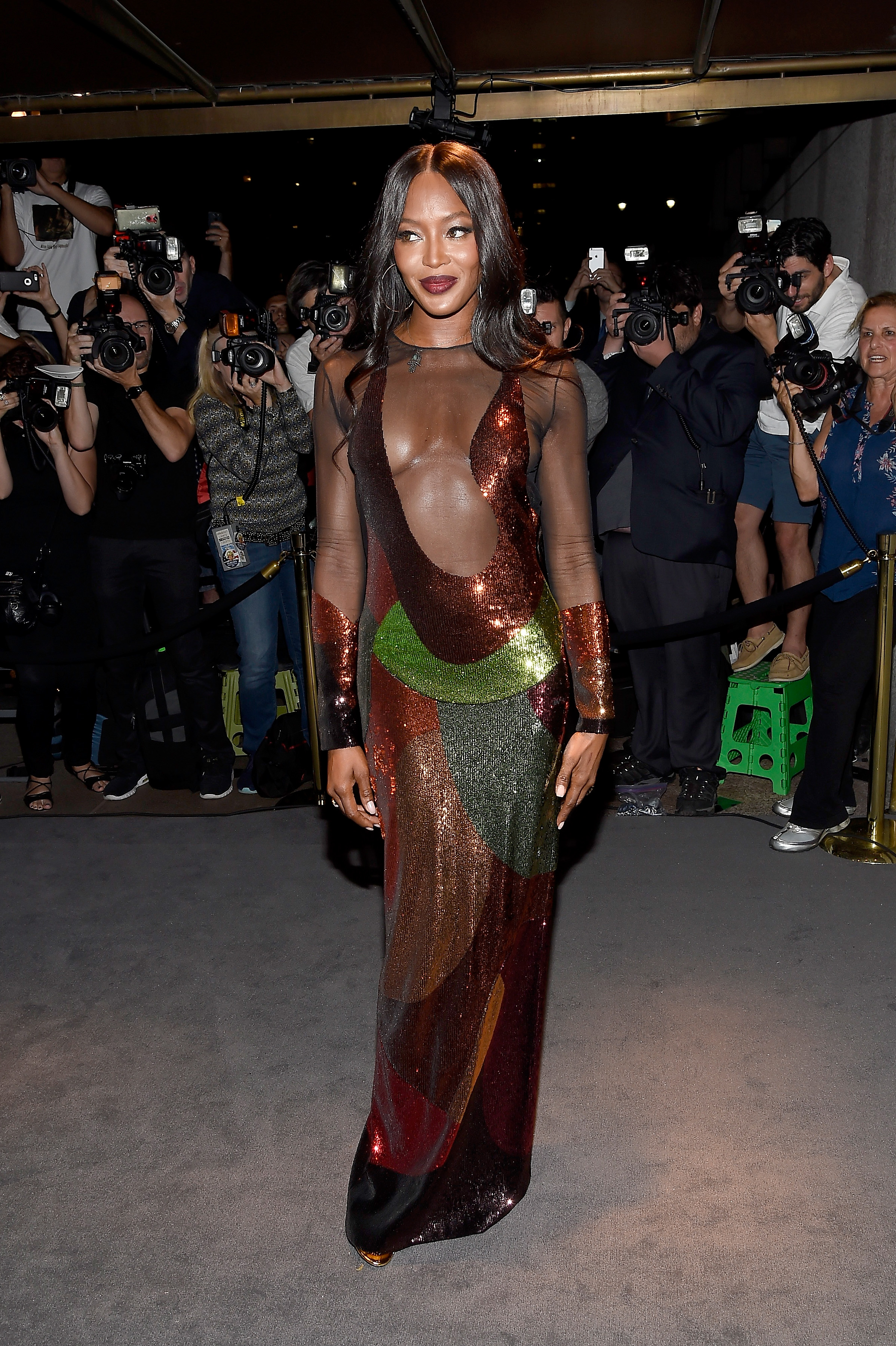 Naomi Campbell attends Tom Ford fashion show during New York Fashion Week. Photo by Frazer Harrison/Getty Images