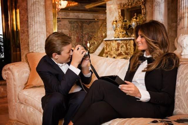 Melania Trump is looking at the big picture with son Barron