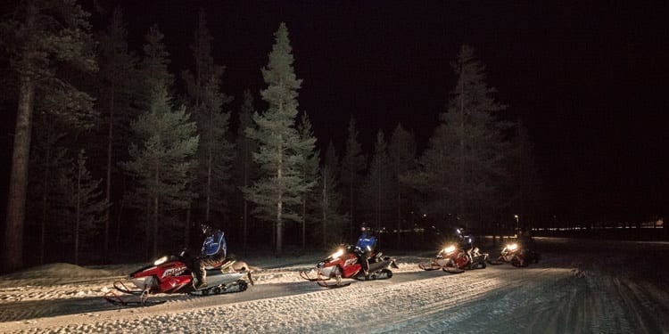 snowmobile tour in Sweden