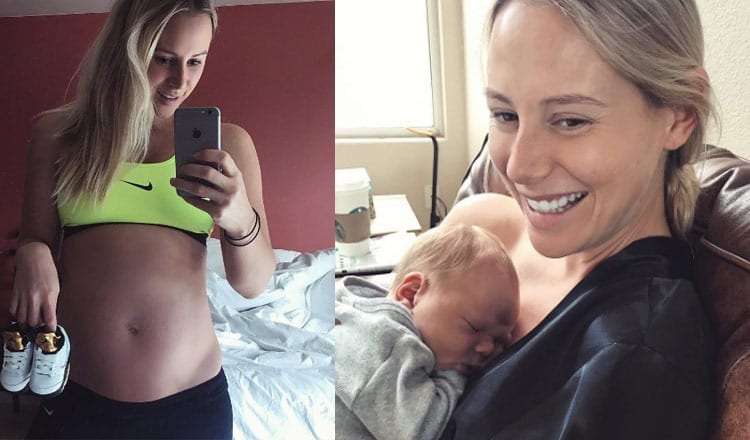 Bec Wilcock stayed in great shape throughout her pregnancy