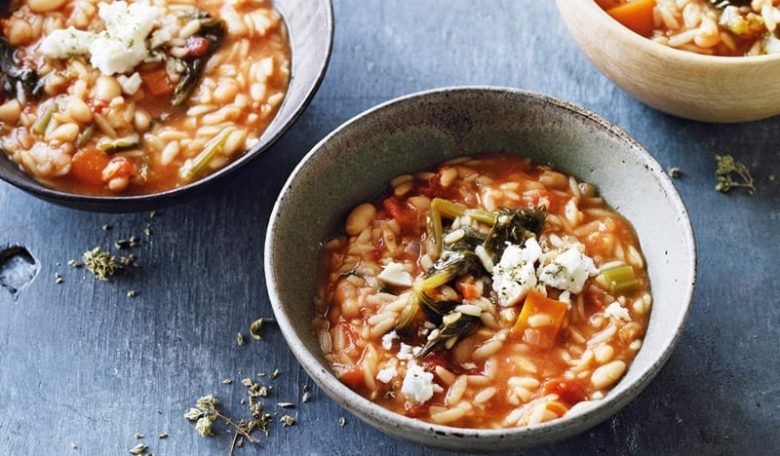 The CSIRO Healthy Gut Diet - Greek Bean Soup With Crumbled Feta