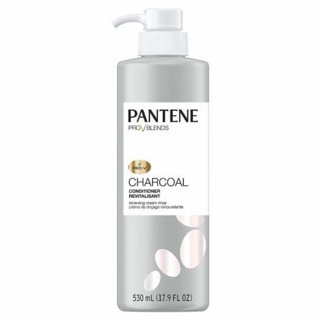 Soothe and smooth strands and scalp with a silicone free conditioner like Pantene Pro V Charcoal Conditioner