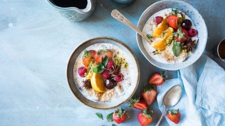 Healthy porridge bowl