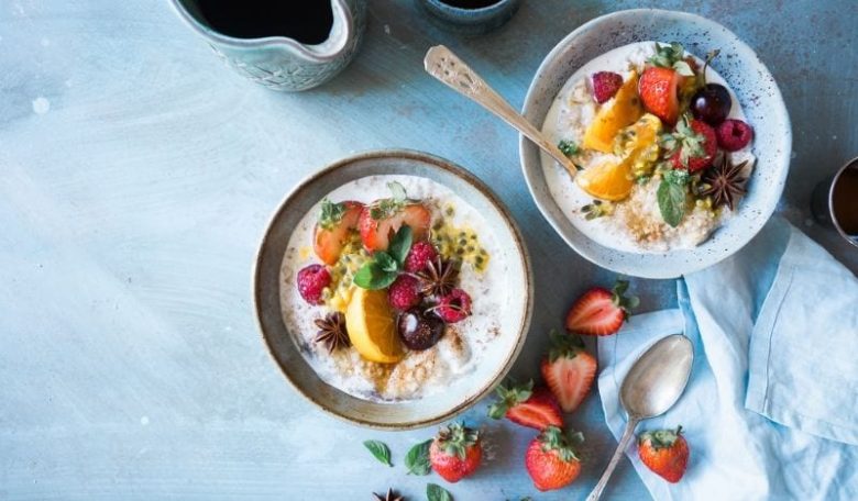 Healthy porridge bowl