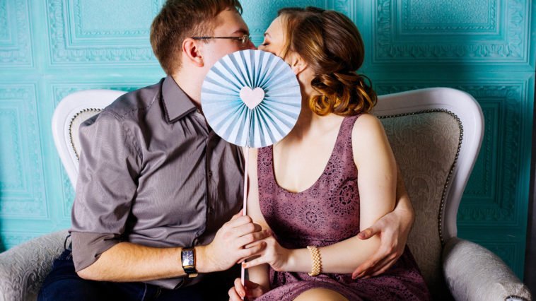 couple, kissing, love