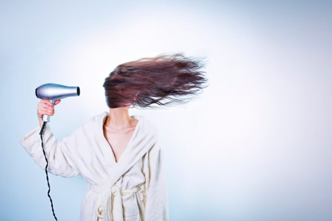 drying hair, summer 