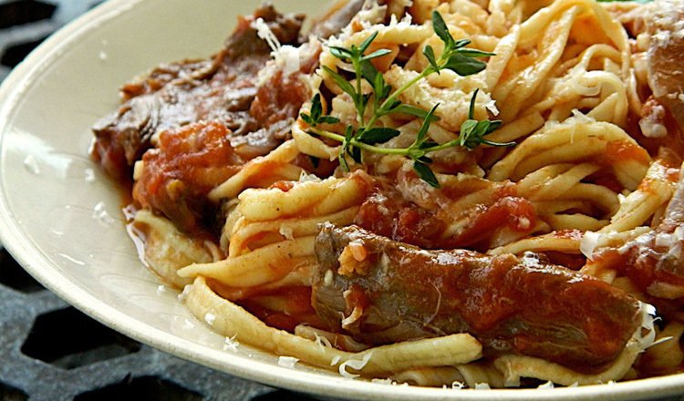 Slow Cooked Lamb and Tomato Sauce