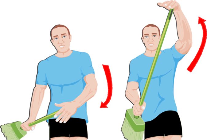 broom how to thaw frozen shoulder?