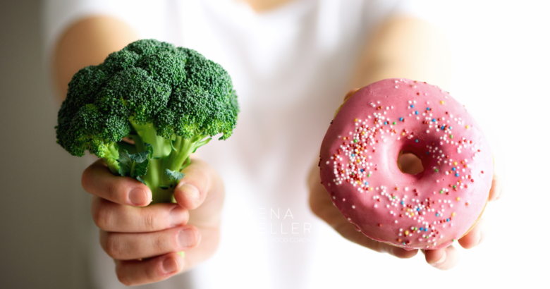 broccoli and doughnut