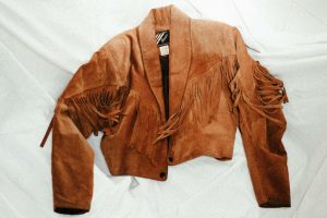 Tessa Carroll's thrifted fringe jacket