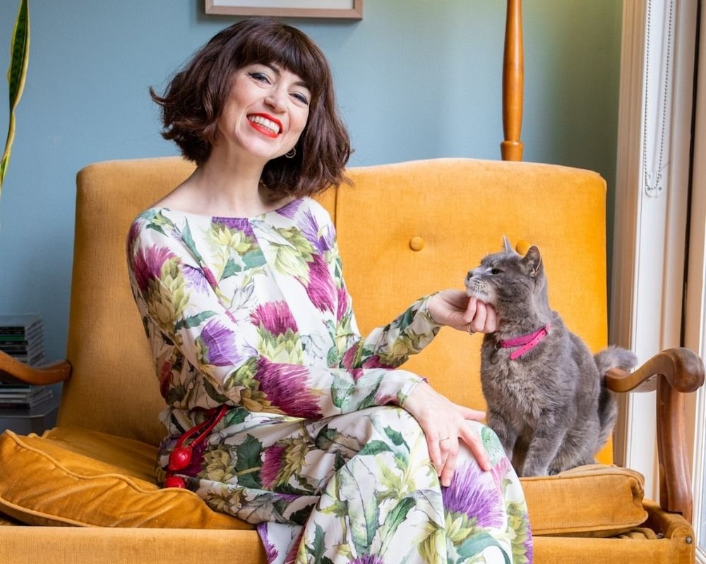 Joanne Gambale with cat