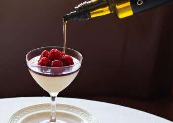 Neil Perry Pannacotta with Fresh Raspberries and Olive Oil