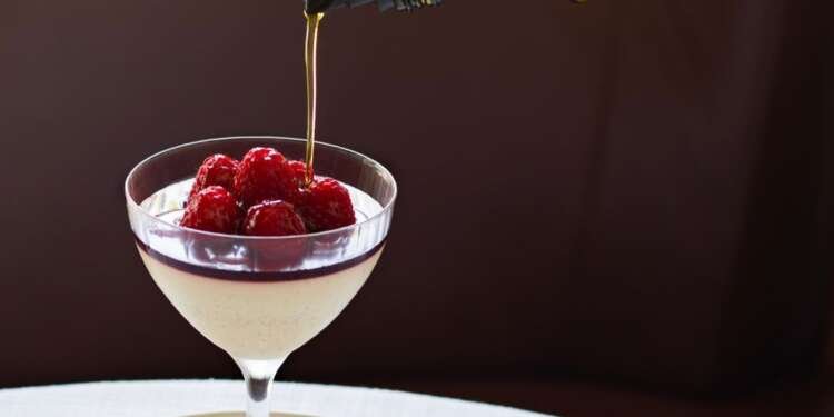 Neil Perry Pannacotta with Fresh Raspberries and Olive Oil