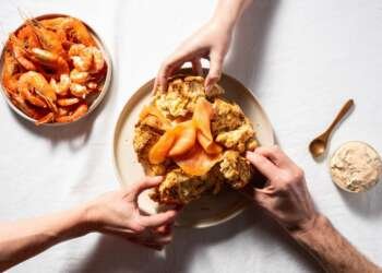 Easter Lunch Centrepiece Smoked Salmon Cheesy Damper with Prawns & Lemon-Herb Sauce Guy Turland Damper Recipe