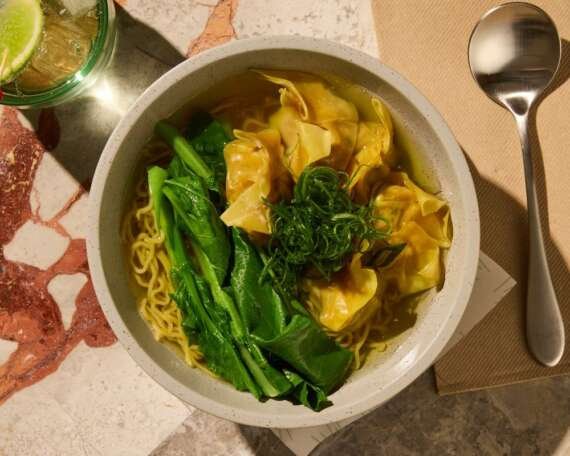 Talk Shop Wonton Noodle Soup Caption by Hyatt Sydney