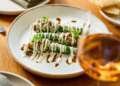 Chef Matteo Zamboni's Zucchini Flowers with Black Olives, Onions and Goat Cheese Sauce