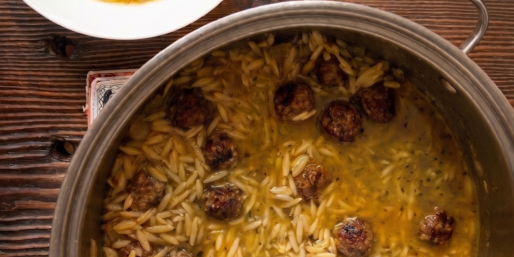 Mary Kalifatidis Recipe French Onion Soup with Meatballs